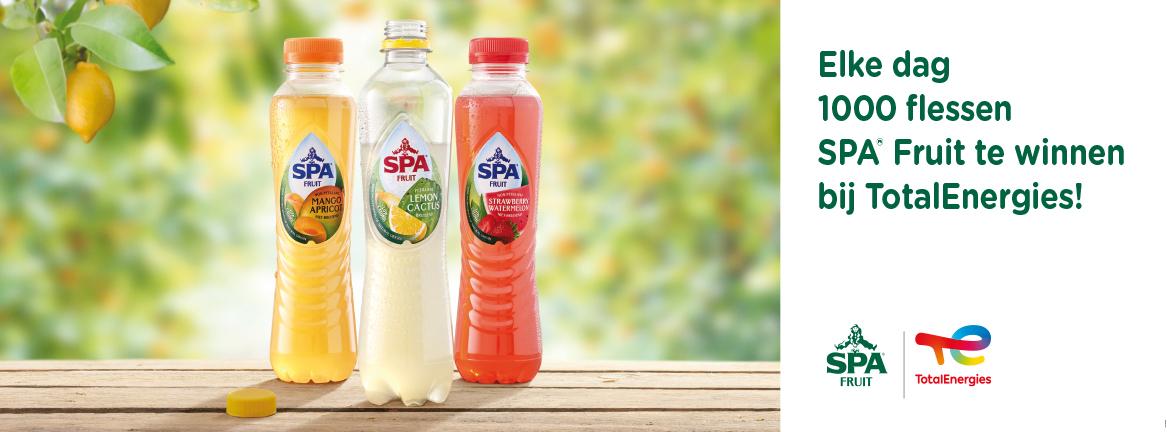 Elke dag 1000 flessen SPA Fruit te winnen bij TotalEnergies